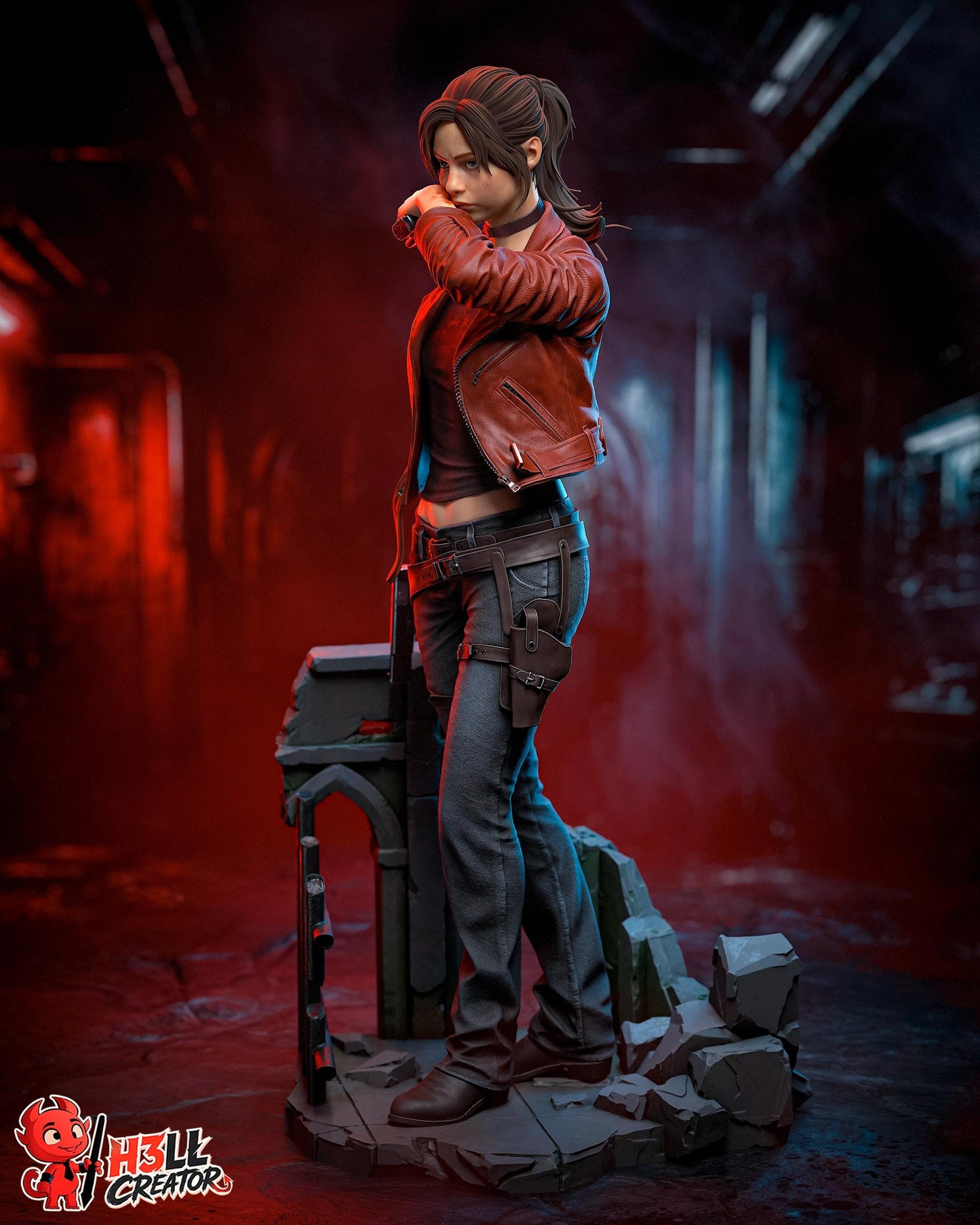 Claire Statue 3D Printed | Gift For Gamer | Resin Figure | Hand Painted
