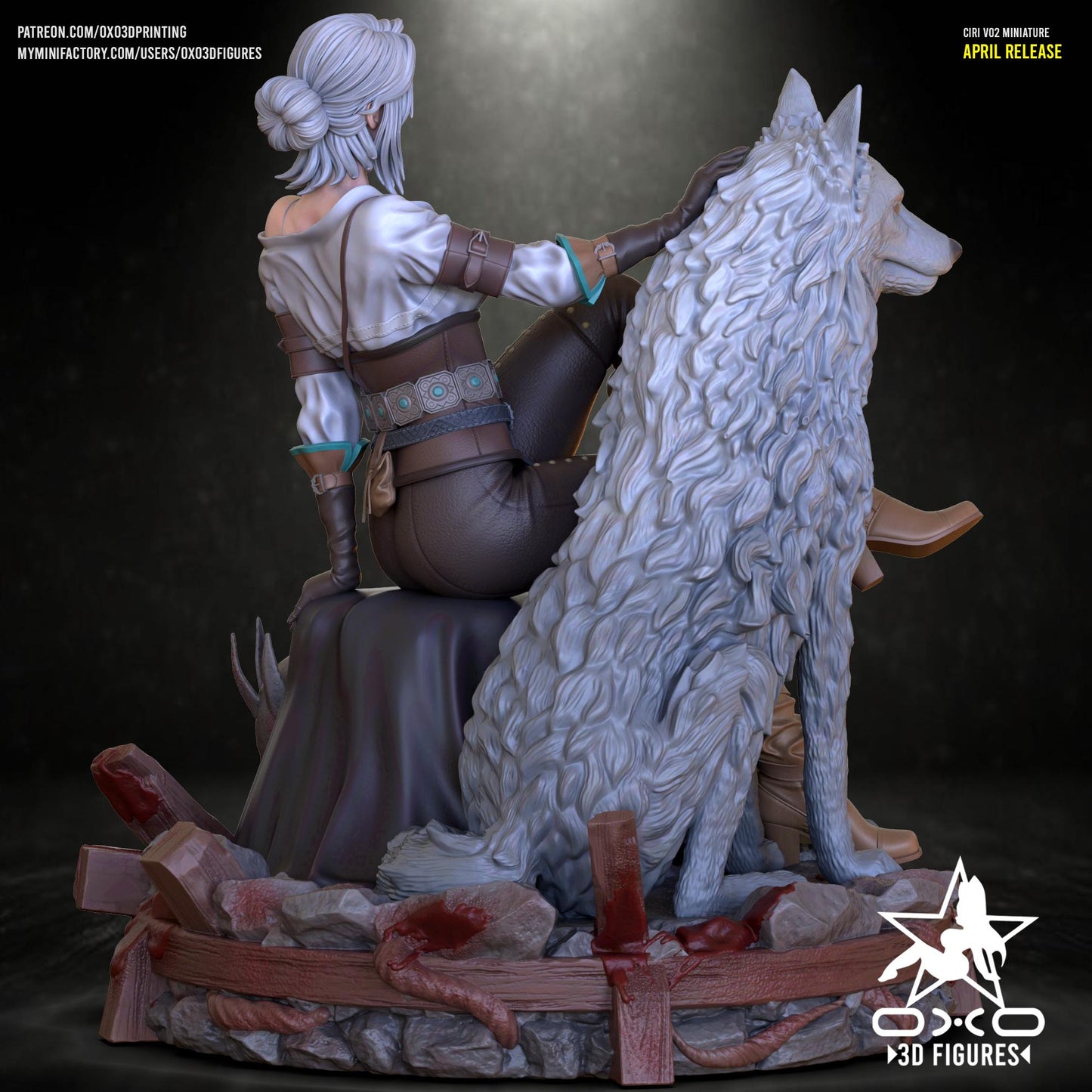 Ciri Statue 3D Printed | Gift For Gamer | Resin Figure | Hand Painted