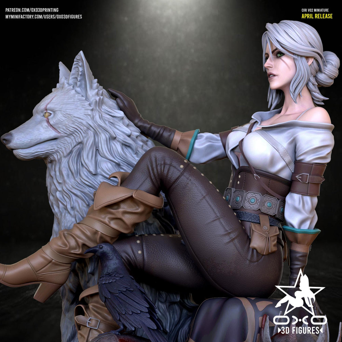Ciri Statue 3D Printed | Gift For Gamer | Resin Figure | Hand Painted