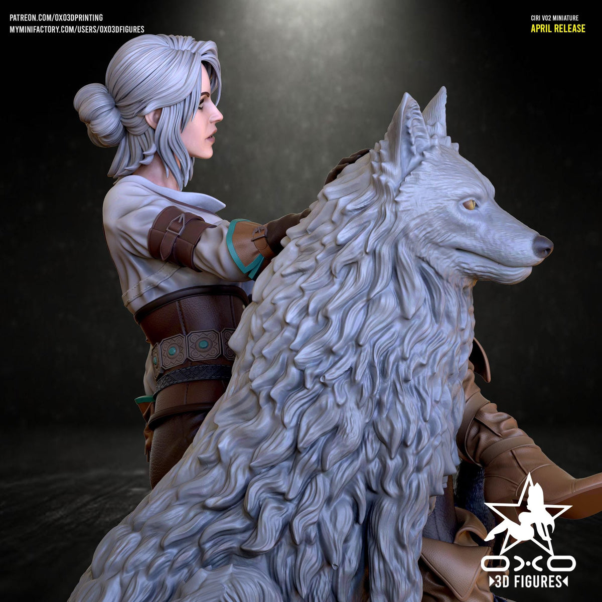 Ciri Statue 3D Printed | Gift For Gamer | Resin Figure | Hand Painted